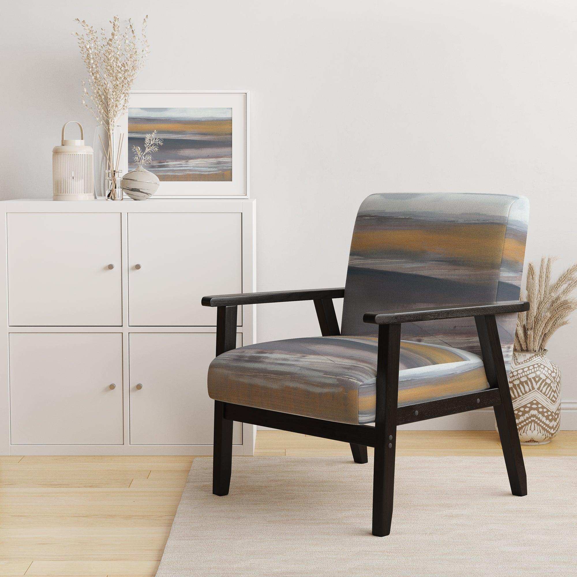 Misty Grey Beach Nautical & Coastal Accent Chair