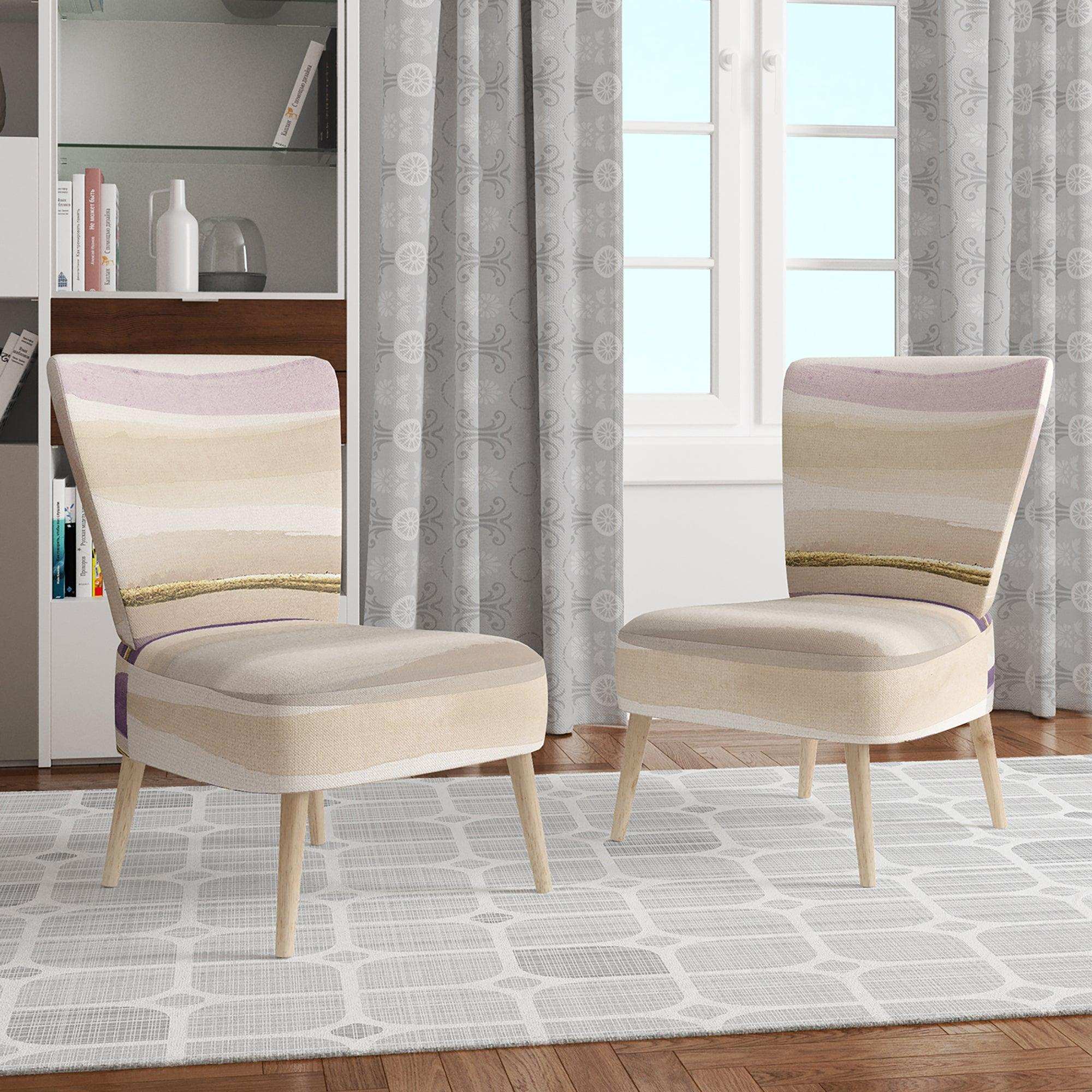 Shape of Glam Purple I Shabby Chic Accent Chair