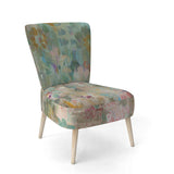 Flower Shower III Farmhouse Accent Chair