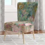 Flower Shower III Farmhouse Accent Chair