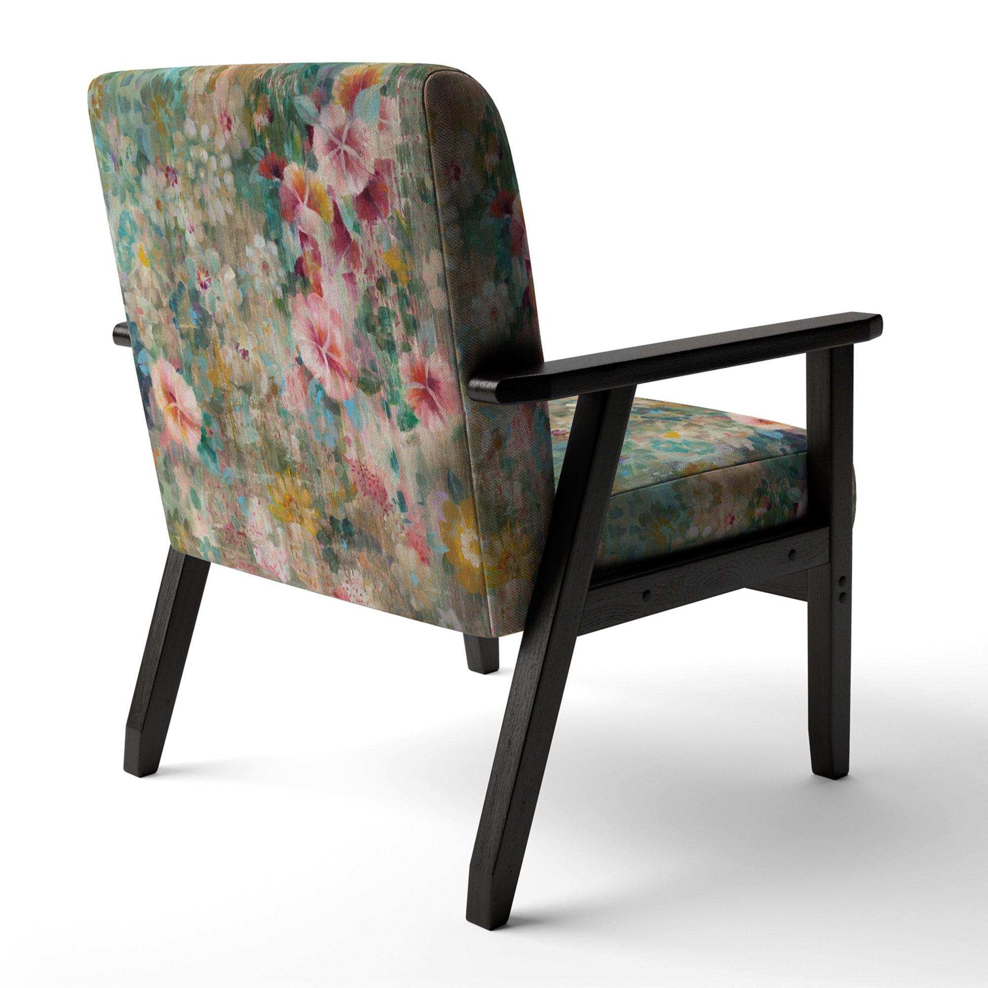 Flower Shower III Farmhouse Accent Chair