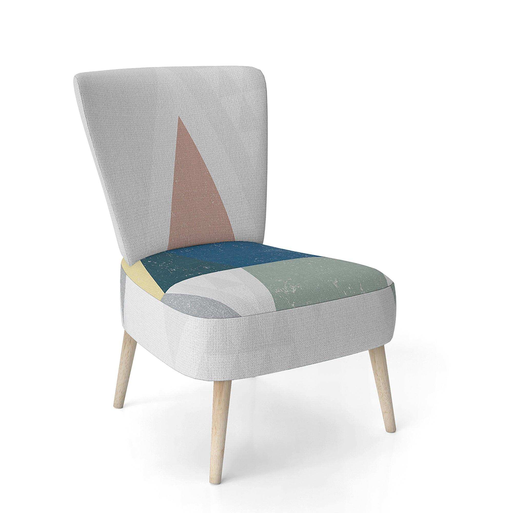Geometrical Composition Triangles III Modern Accent Chair