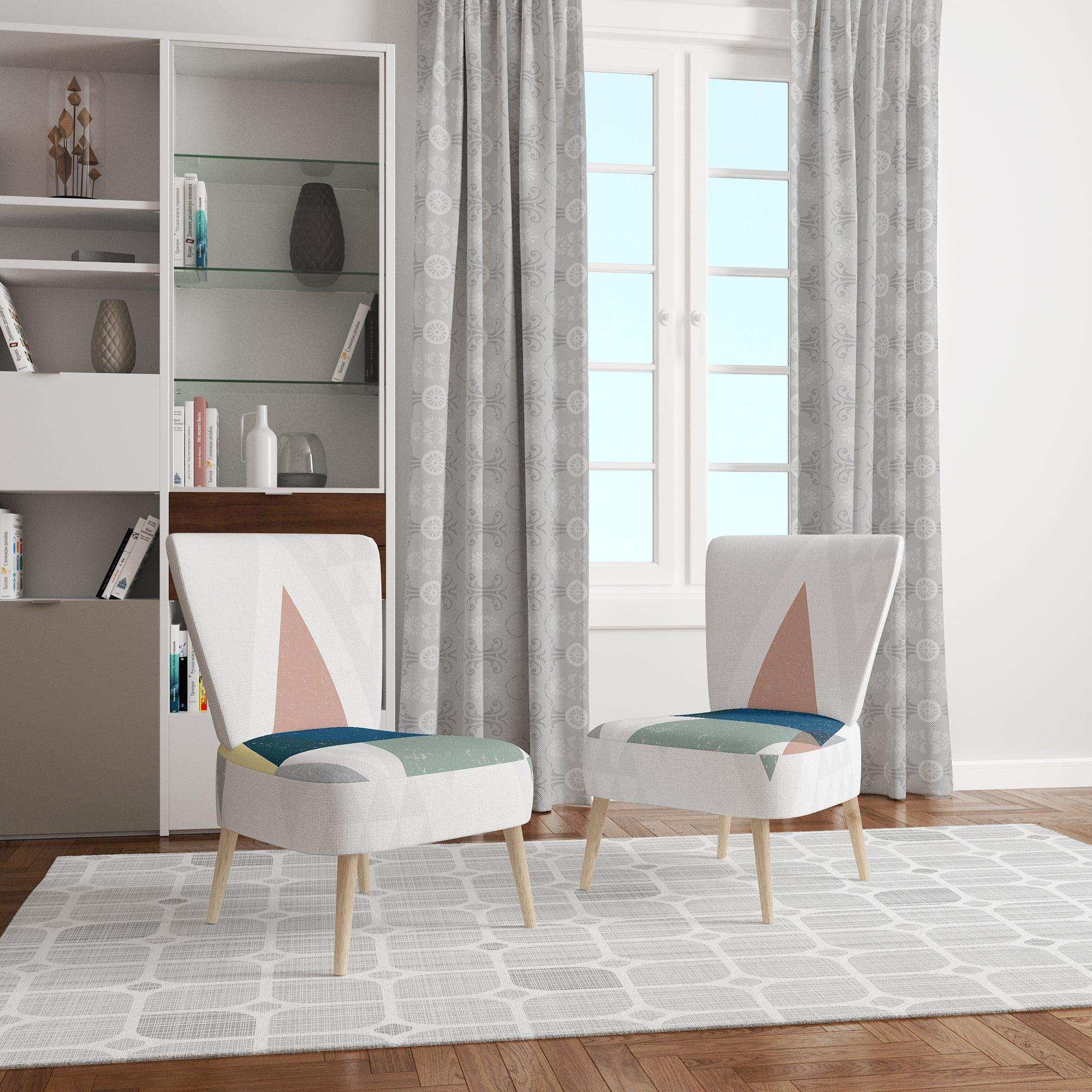 Geometrical Composition Triangles III Modern Accent Chair