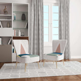 Geometrical Composition Triangles III Modern Accent Chair