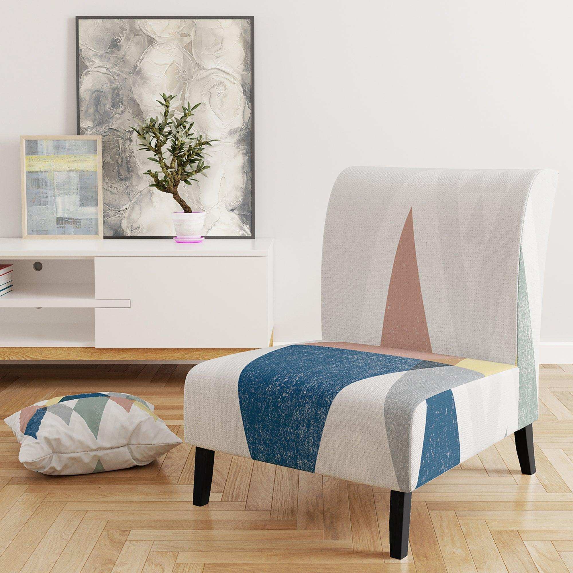 Geometrical Composition Triangles III Modern Accent Chair