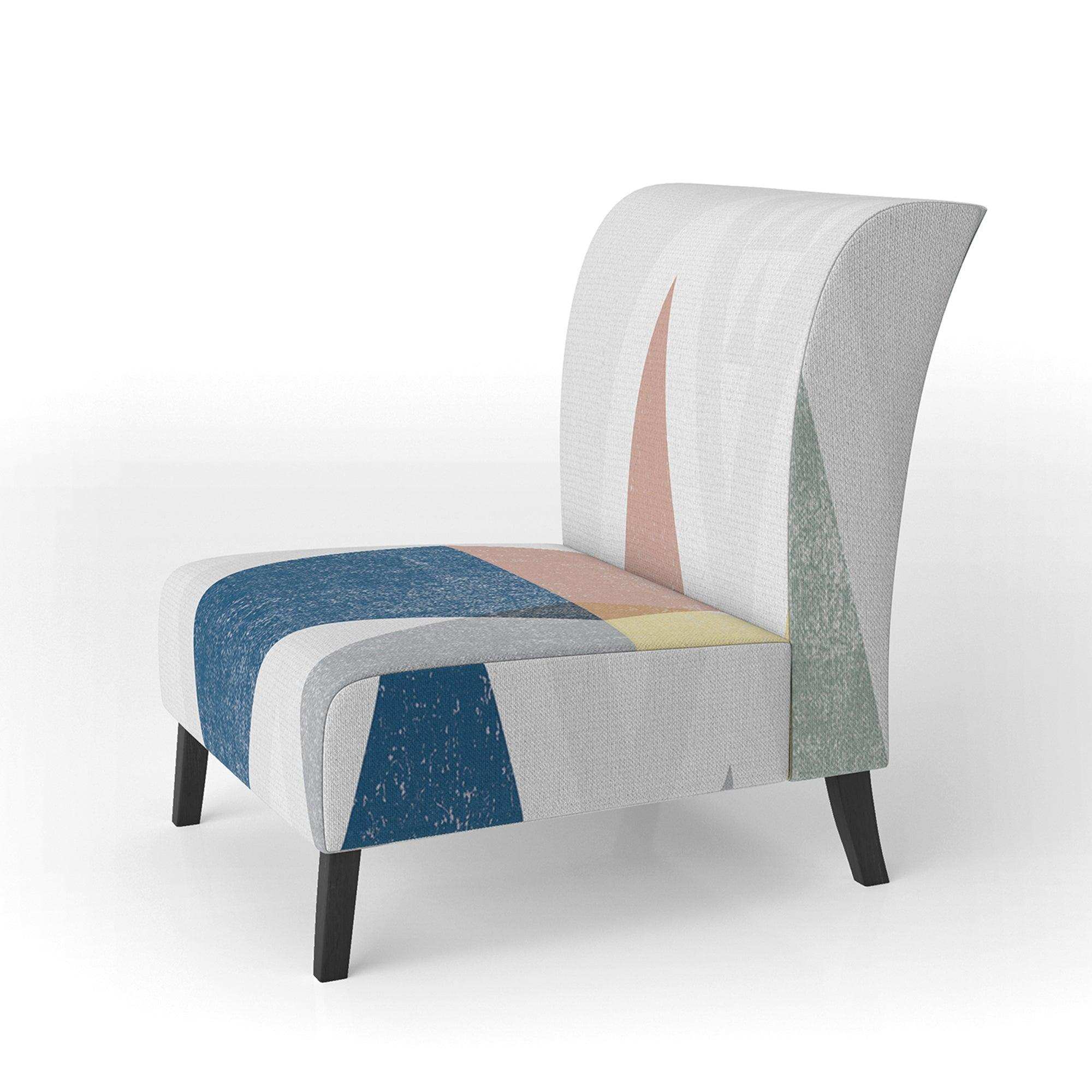 Geometrical Composition Triangles III Modern Accent Chair