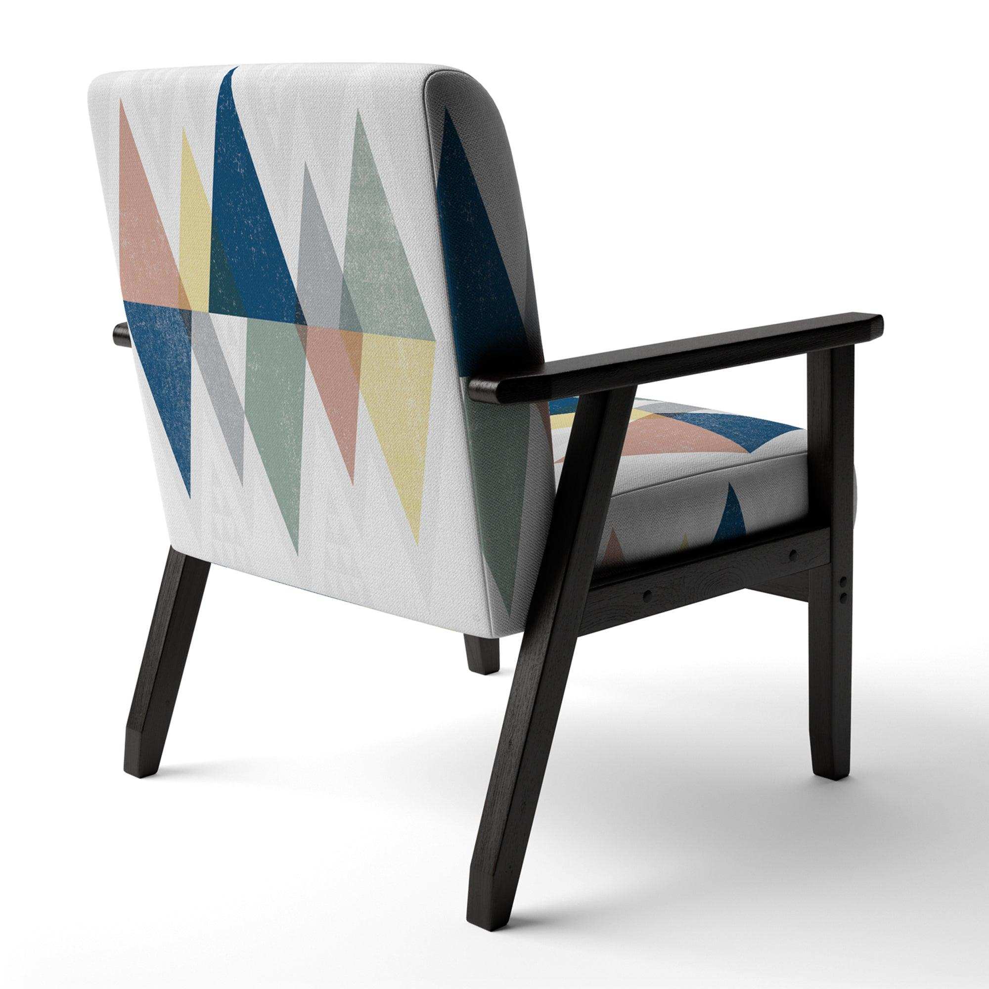 Geometrical Composition Triangles III Modern Accent Chair