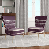 Shabby Watercolor on Purple IV Shabby Chic Accent Chair