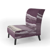 Shabby Watercolor on Purple IV Shabby Chic Accent Chair