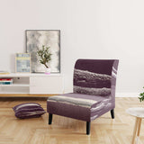 Shabby Watercolor on Purple IV Shabby Chic Accent Chair