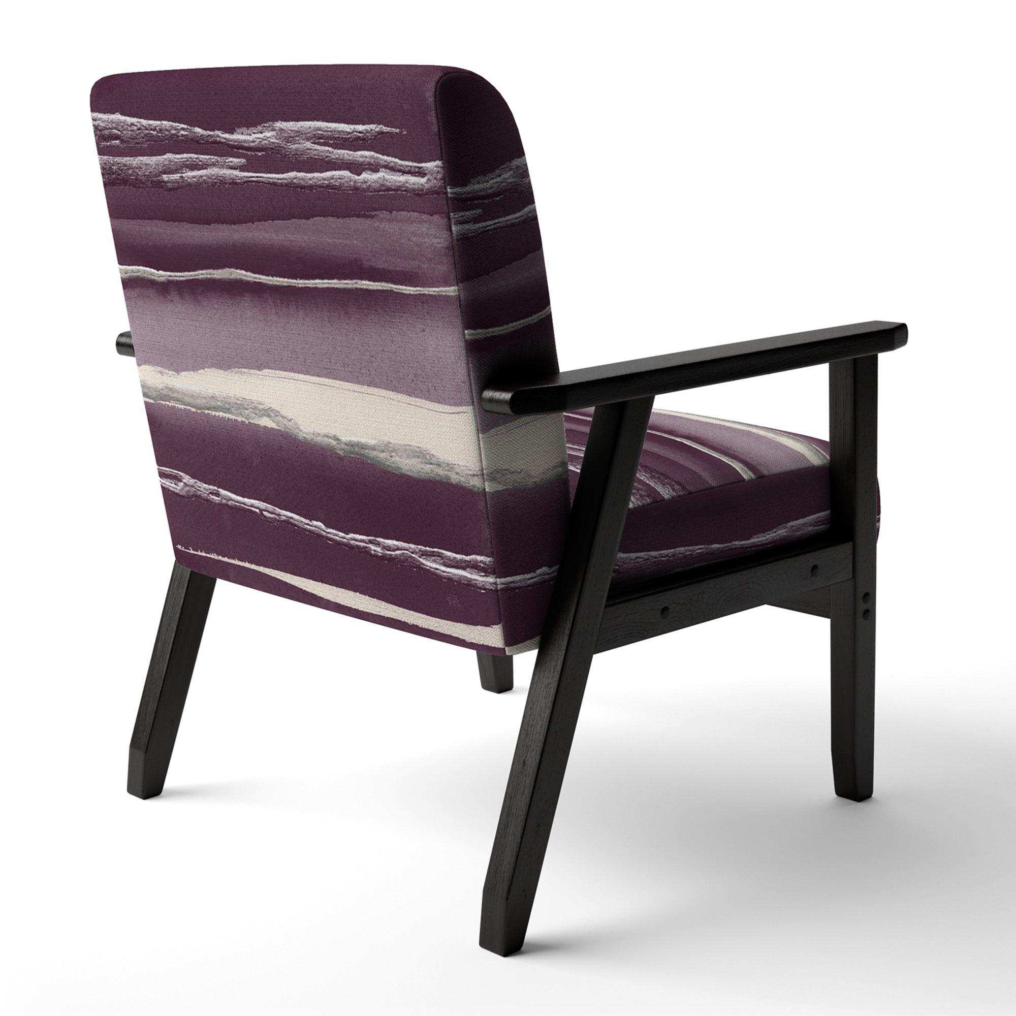 Shabby Watercolor on Purple IV Shabby Chic Accent Chair