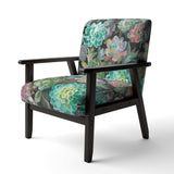 Floral Succulents Traditional Accent Chair