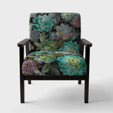 Floral Succulents Traditional Accent Chair