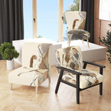 Gold Glam Squares III Modern Accent Chair