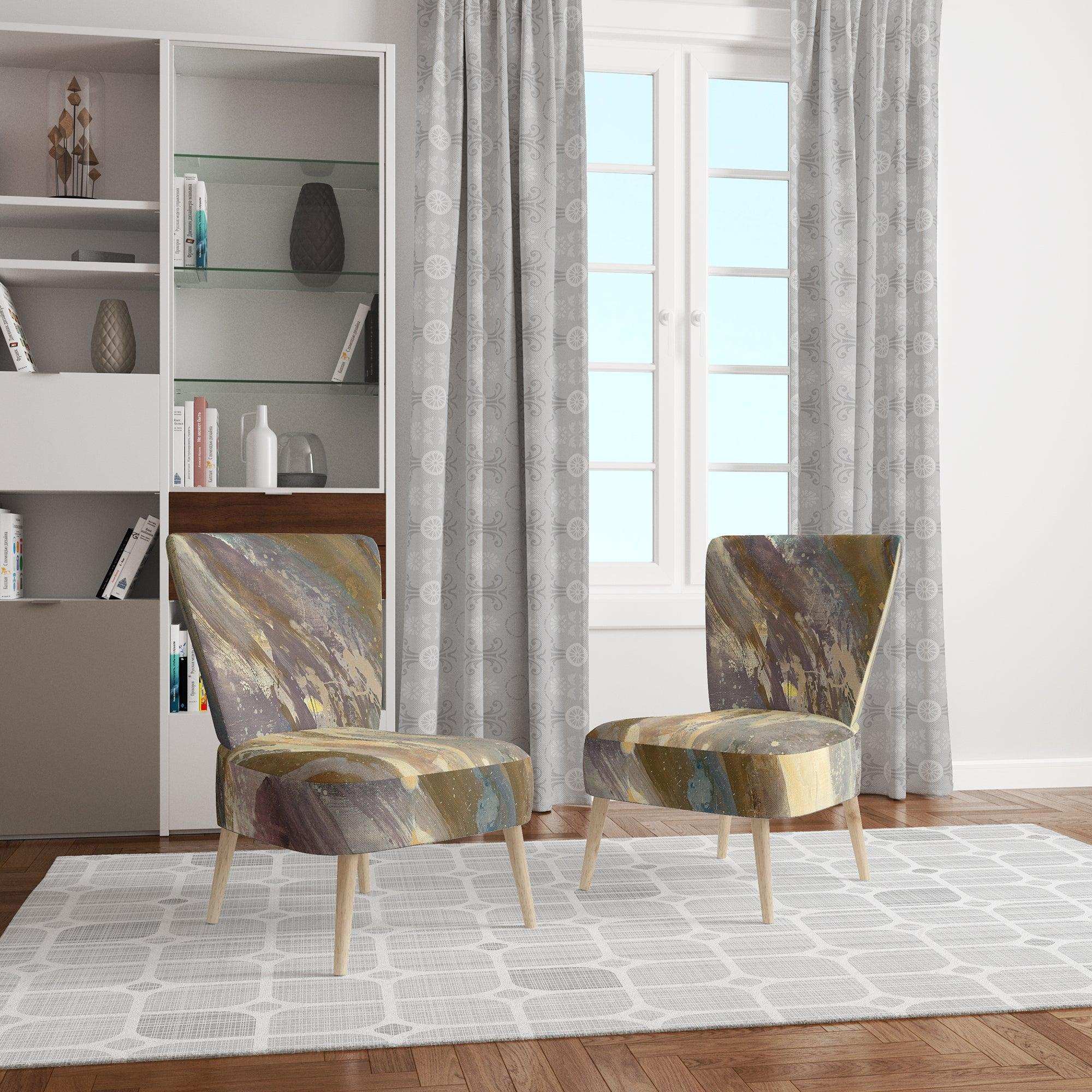 Fire and Ice Minerals IV Farmhouse Accent Chair