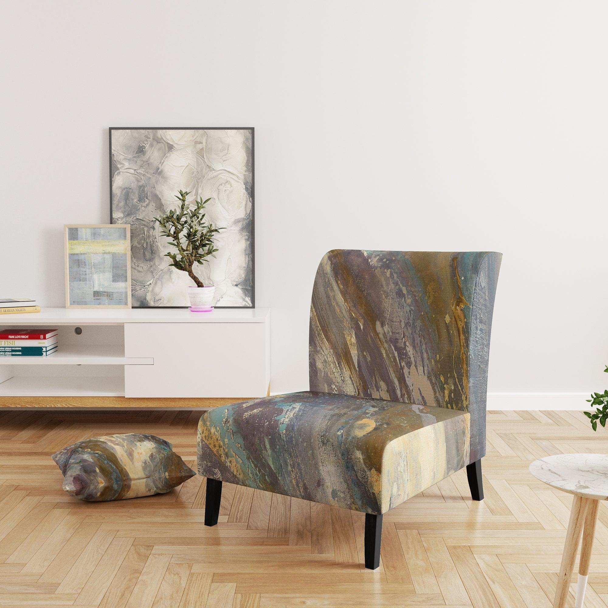 Fire and Ice Minerals IV Farmhouse Accent Chair