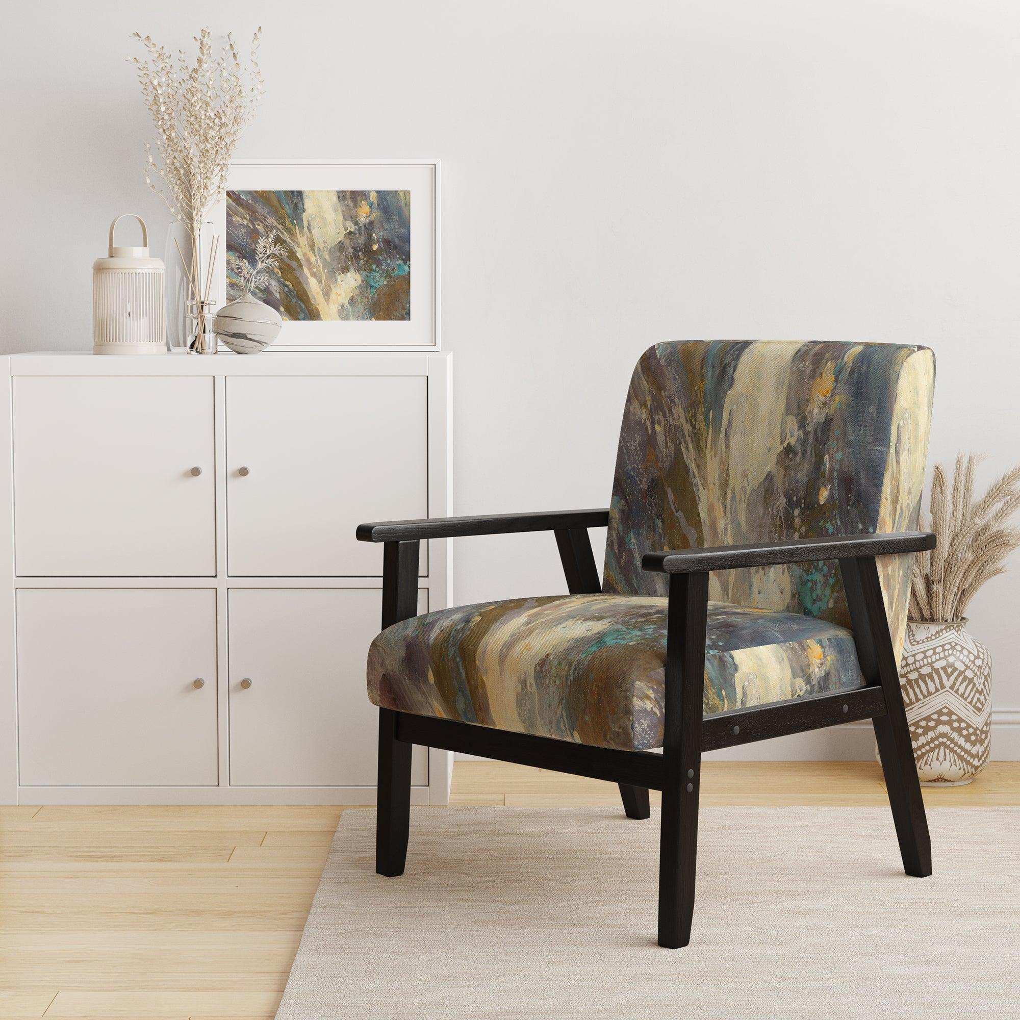 Fire and Ice Minerals IV Farmhouse Accent Chair
