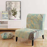 Mineral Landscape in Blue, Cream and Brown Nautical & Coastal Accent Chair