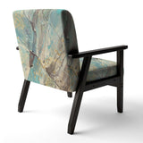 Mineral Landscape in Blue, Cream and Brown Nautical & Coastal Accent Chair