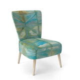 Blue diamonds minimal geometric I Transitional Accent Chair