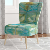 Blue diamonds minimal geometric I Transitional Accent Chair