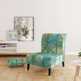 Blue diamonds minimal geometric I Transitional Accent Chair