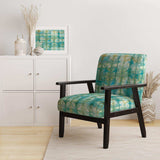 Blue diamonds minimal geometric I Transitional Accent Chair