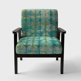 Blue diamonds minimal geometric I Transitional Accent Chair