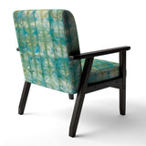 Blue diamonds minimal geometric I Transitional Accent Chair