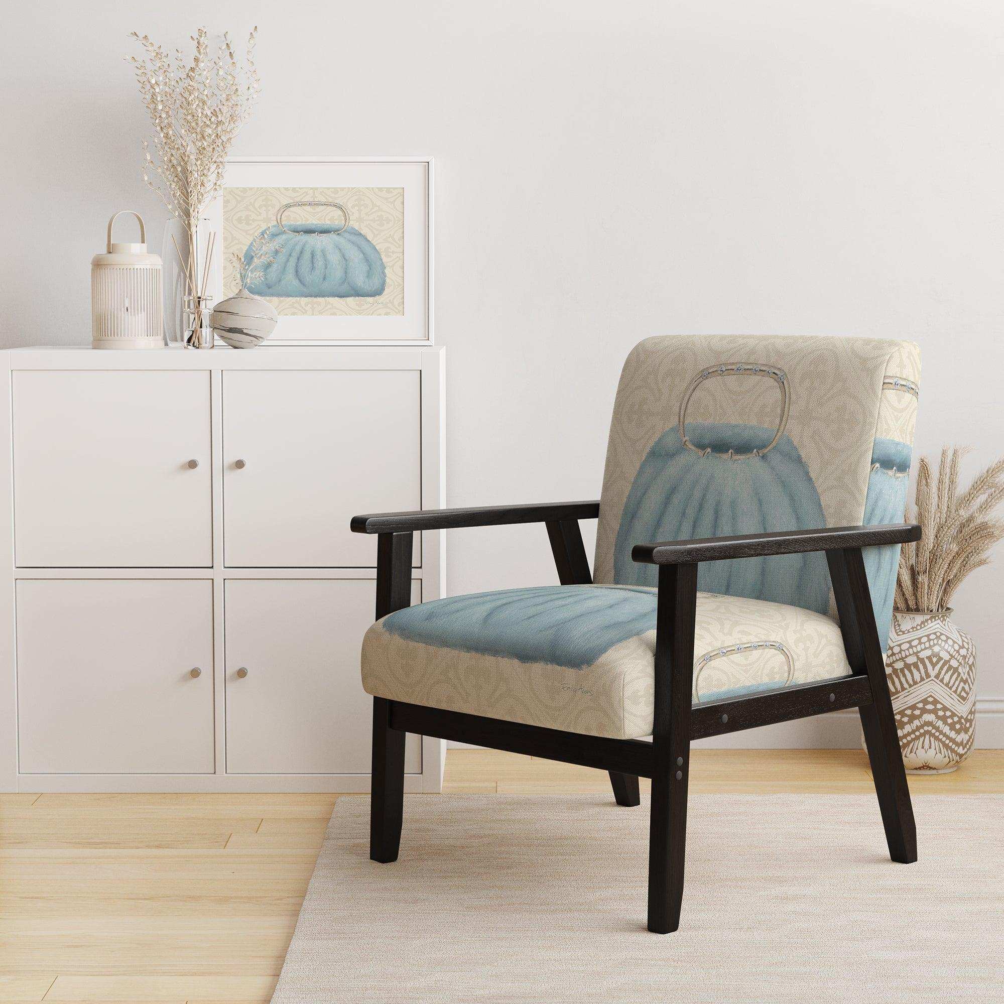 Glam cosmetics Blue Bag Fashion Accent Chair