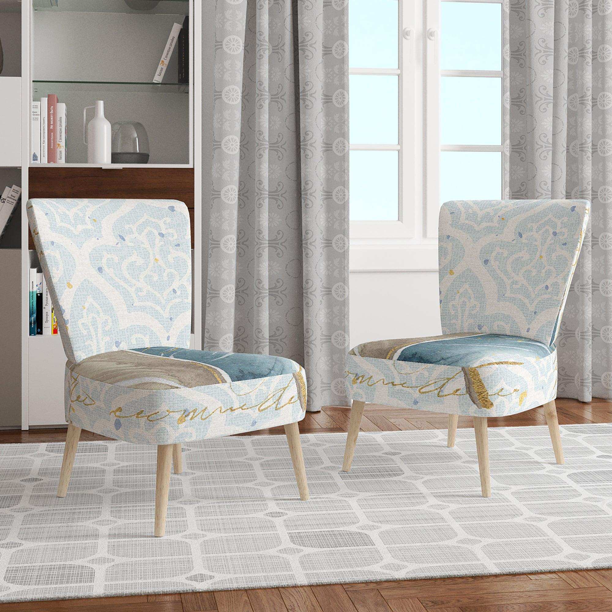 Fields of Gold Watercolor Flower IV Traditional Accent Chair