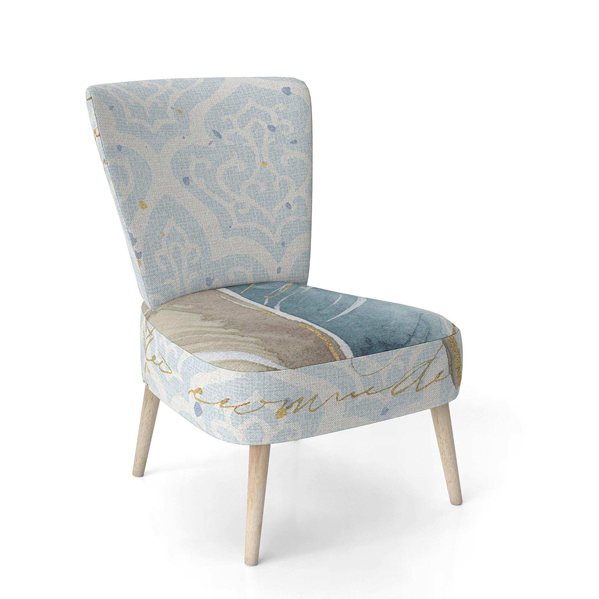Fields of Gold Watercolor Flower IV Traditional Accent Chair