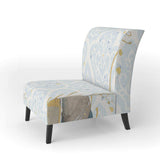 Fields of Gold Watercolor Flower IV Traditional Accent Chair