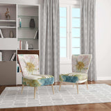 Vintage Floral Birdcage II Traditional Accent Chair
