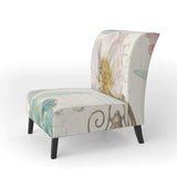 Vintage Floral Birdcage II Traditional Accent Chair