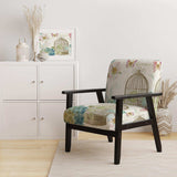 Vintage Floral Birdcage II Traditional Accent Chair
