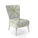 geometric Green Triangle II Mid-Century Accent Chair