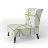 geometric Green Triangle II Mid-Century Accent Chair