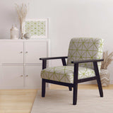 geometric Green Triangle II Mid-Century Accent Chair