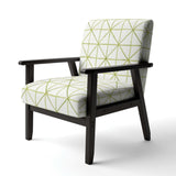 geometric Green Triangle II Mid-Century Accent Chair