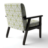 geometric Green Triangle II Mid-Century Accent Chair