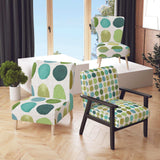 geometric Green Circle I Mid-Century Accent Chair