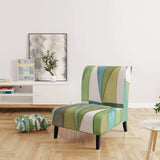 geometric Green Triangle III Mid-Century Accent Chair