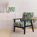 geometric Green Triangle III Mid-Century Accent Chair