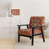 Moroccan Orange Tiles Collage I Bohemian Chic Accent Chair