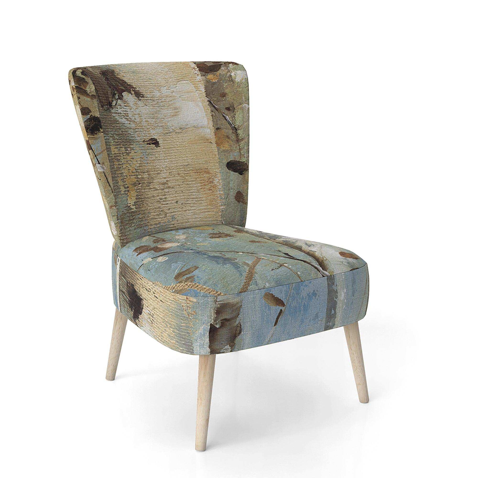 White Birch Forest I Modern Farmhouse Accent Chair