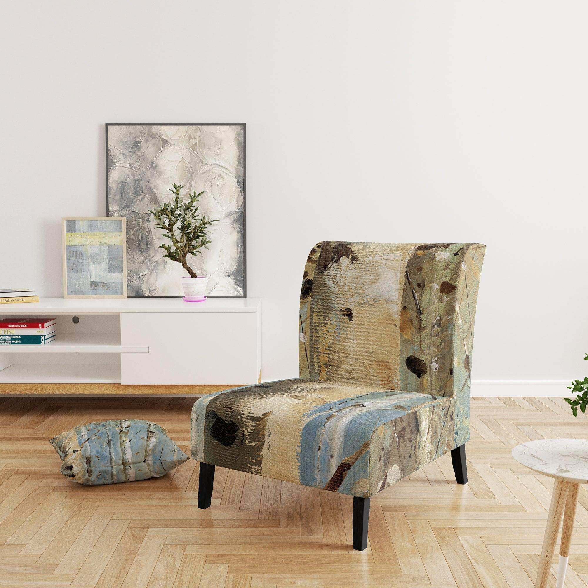 White Birch Forest I Modern Farmhouse Accent Chair