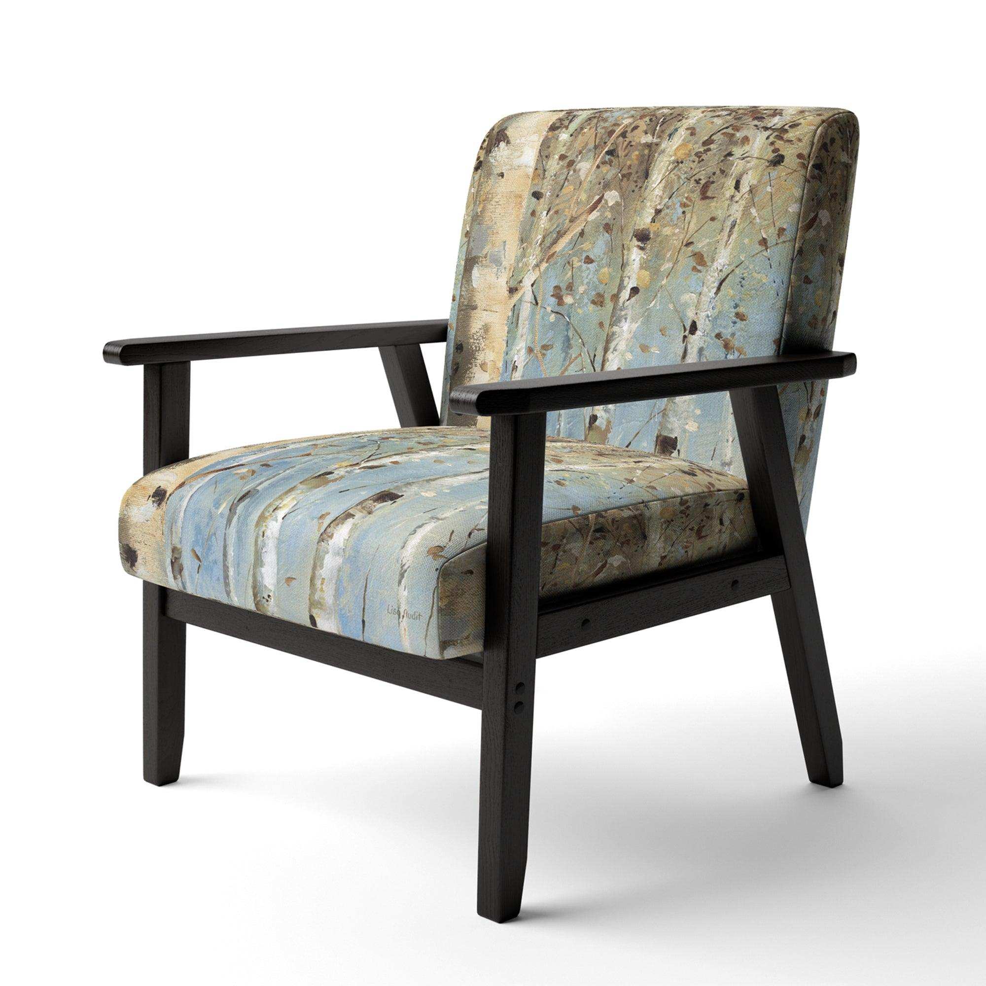 White Birch Forest I Modern Farmhouse Accent Chair