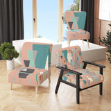 Geometric hexagons Pattern I Transitional Accent Chair