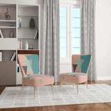 Geometric hexagons Pattern I Transitional Accent Chair